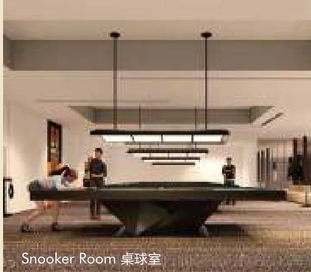 R&F Princess Cove Phase 3 snooker room, artist's impression